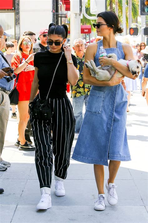 kylie jenner's black and white celine striped pants|The No.